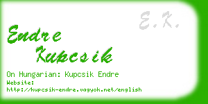 endre kupcsik business card